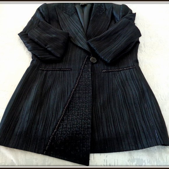 CLAUDE PATRICK PARIS LADIES VINTAGE LONG COAT SKIRT STUNNING SUIT MADE IN FRANCE - Picture 13 of 16